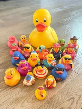 Assorted Rubber Ducky Toys - 21 total!